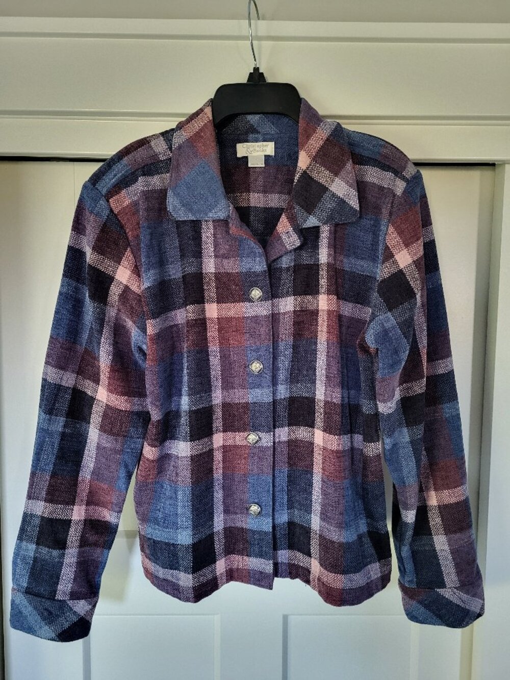Christopher & Banks Vintage 2004 Women's Brushed Plaid Jacket - Size 6